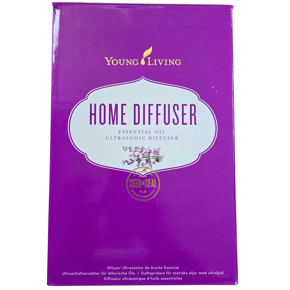 Young Living Home Diffuser Essential Oil Ultrasonic Mist Humidifier White Purple